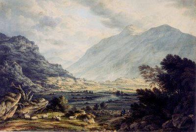 Vicino a Capel Curig, con vista sul Monte Snowdon, Galles da John Glover